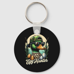 Egg Hunter Funny Easter Duck Egg Hunting  Key Ring