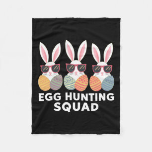Egg Hunting Squad Boys Girls Easter Family  Fleece Blanket
