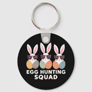 Egg Hunting Squad Boys Girls Easter Family Key Ring