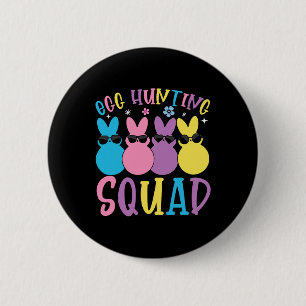 Egg Hunting Squad Crew Family Happy Easter Bunny 6 Cm Round Badge