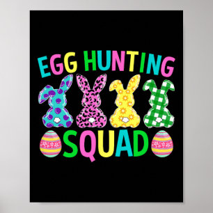Egg Hunting Squad Crew Family Happy Easter Day Poster