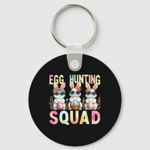 Egg Hunting Squad Easter Day Bunny Egg Hunt Happy Key Ring