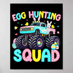 Egg hunting squad for kids toddler boys girls poster
