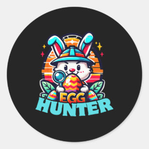 Egg Hunting Squad Graphic Easter Egg Hunt Classic Round Sticker