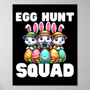 Egg Hunting Squad Graphic Easter Egg Hunt Easter D Poster