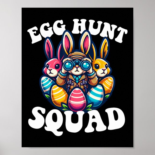 Egg Hunting Squad Graphic Easter Egg Hunt Easter D Poster (Front)