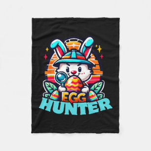 Egg Hunting Squad Graphic Easter Egg Hunt Fleece Blanket
