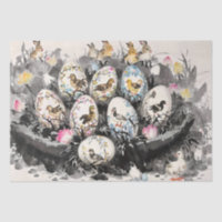 Egg Ink Painting Decoupage
