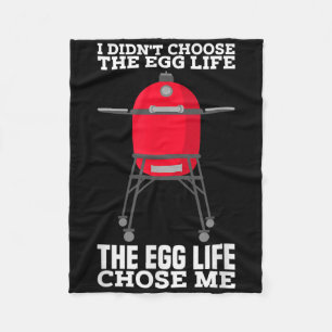 Egg Life Chose Me Kamado Smoker Grill Bbq Fleece Blanket