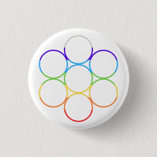 Egg of Life Chakra 3 Cm Round Badge (Front)