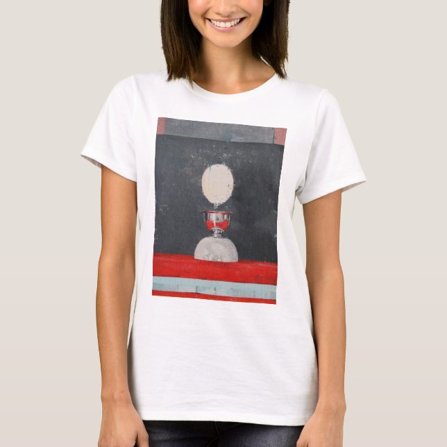 Egg over red and black T-Shirt (Front)
