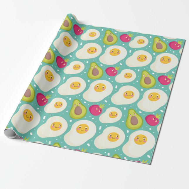 Egg Pattern Wrapping Paper (Unrolled)