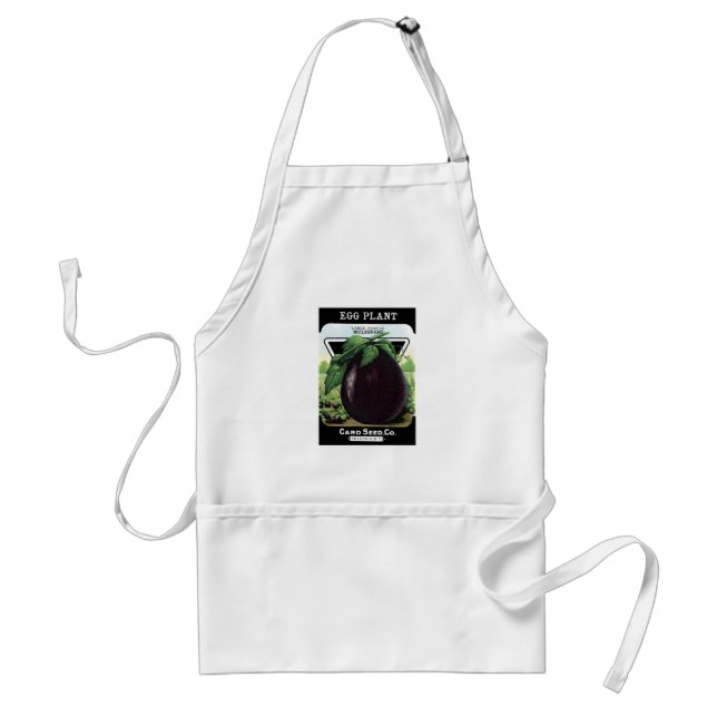 Egg Plant Seed Packet Label Standard Apron (Front)