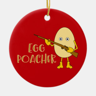 Egg Poacher Ceramic Tree Decoration