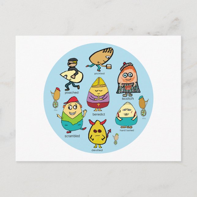 Egg Puns Postcard (Front)