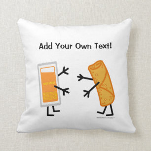 Egg Roll & Duck Sauce (Customisable) Cushion
