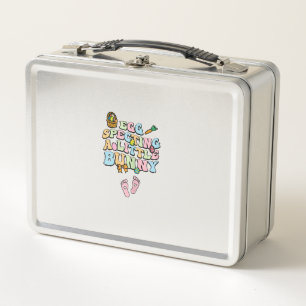 Egg Specting A Little Bunny Easter Pregnancy Annou Metal Lunch Box