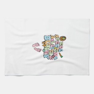 Egg Specting A Little Bunny Easter Pregnancy Annou Tea Towel