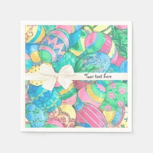 Egg-stavaganza Pastel Easter Eggs Napkin
