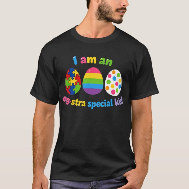 Egg-stra Kids Autism Awareness Easter Toddler Boys T-Shirt (Front)