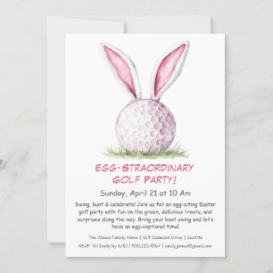 Egg-Straordinary Golf Party Invitation
