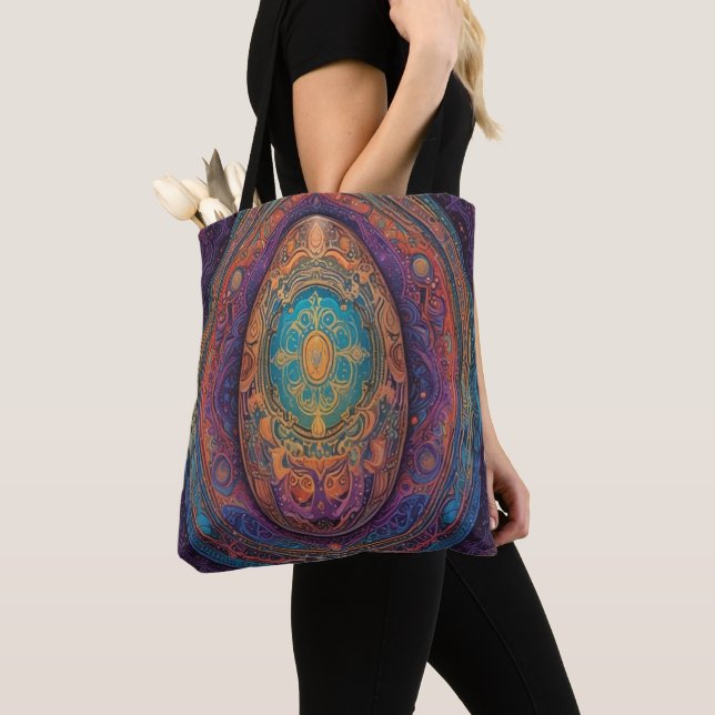 Egg-straordinary Vibes Only –Playful Easter Design Tote Bag (Close Up)