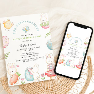 Egg-Stravaganza   Easter Brunch & Hunt Invitation