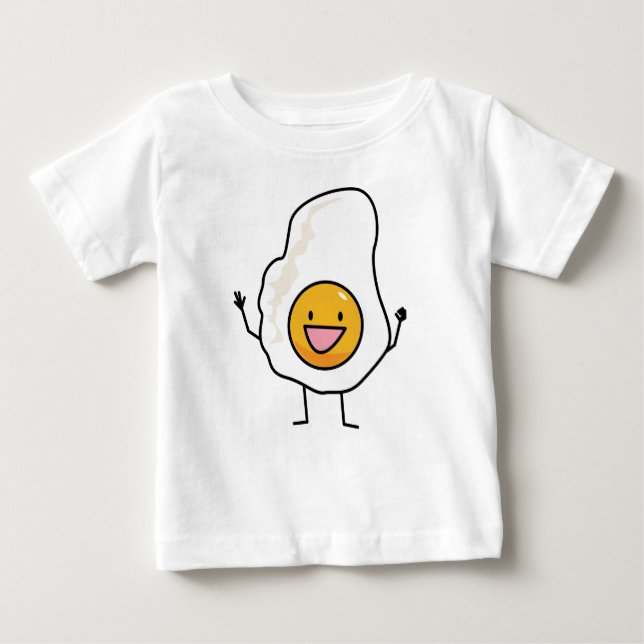 Egg Sunny-Side Up Happy Eggs Breakfast Baby T-Shirt (Front)