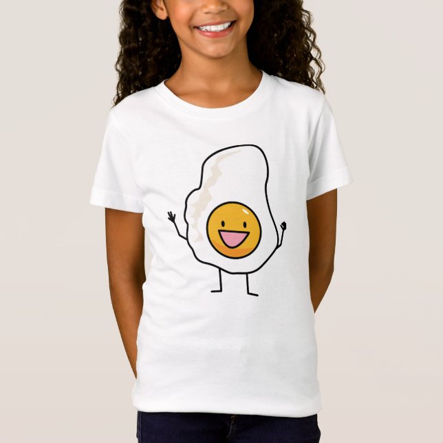 Egg Sunny-Side Up Happy Eggs Breakfast T-Shirt (Front)
