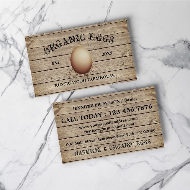 Egg Vintage Rustic Farm retro brown Business Card (Egg Vintage Rustic Farm retro brown Business Card)