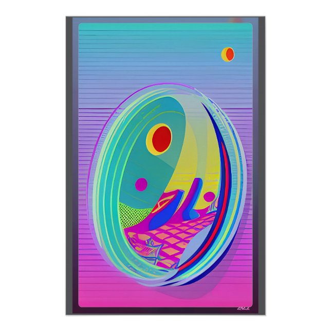Egg Wave - Ken Gauge Abstract Poster (Front)