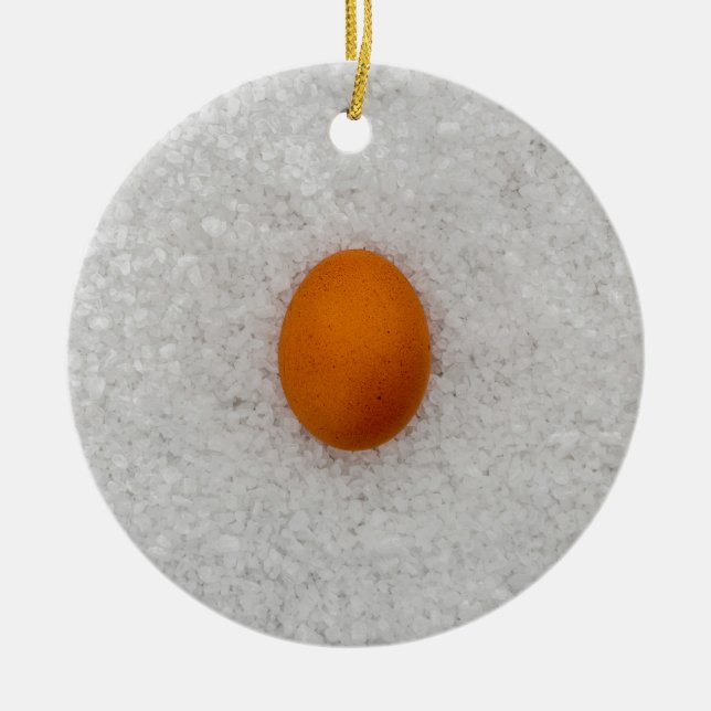 Egg with salt ceramic tree decoration (Front)
