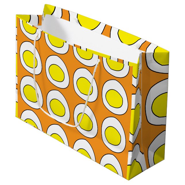 Egg Yolk Eggs Large Gift Bag (Front Angled)