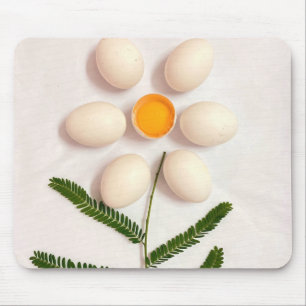 Egg Yolk Flower Mouse Pad