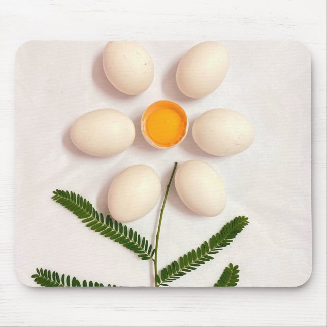 Egg Yolk Flower Mouse Pad (Front)