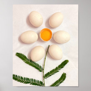 Egg Yolk Flower Poster