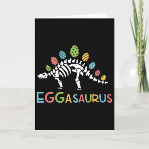 Eggasaurus Easter Stegosaurus Dinosaur Boys Kids T Card
