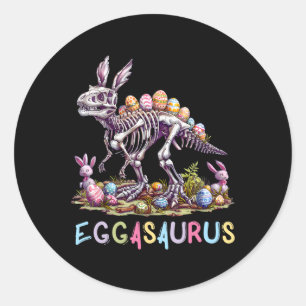 Eggasaurus Easter Stegosaurus Dinosaur Boys Kids T Classic Round Sticker