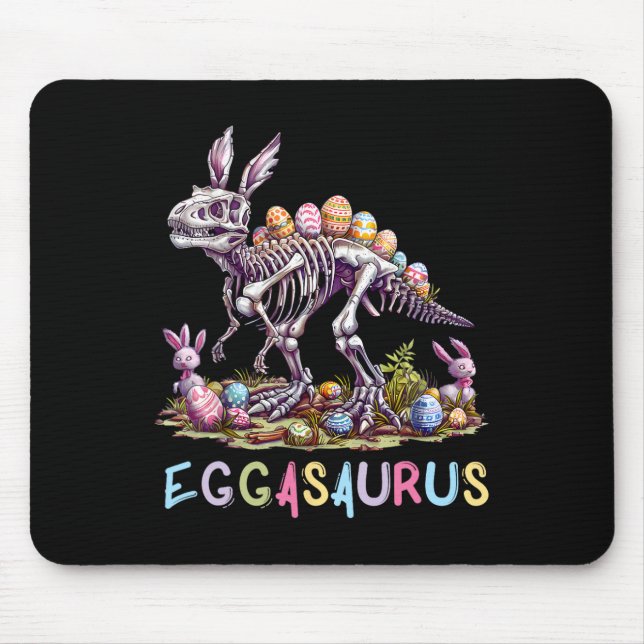 Eggasaurus Easter Stegosaurus Dinosaur Boys Kids T Mouse Pad (Front)