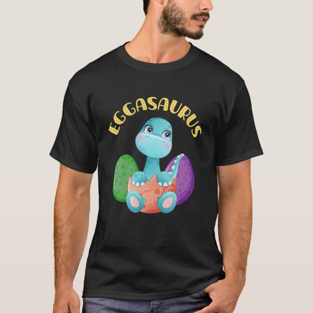 Eggasaurus Easter Trex Dinosaur Egg Toddler T-Shirt (Front)
