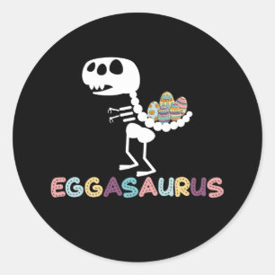 Eggasaurus Stegosaurus Easter Egg Dinosaur Classic Round Sticker