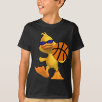 Eggbert The Duck Kids Cool Basketball T-Shirt