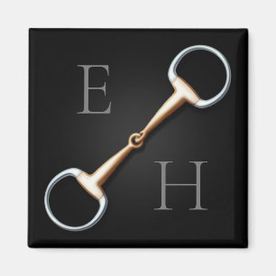 Eggbutt Snaffle Bit Monogrammed Equestrian Magnet