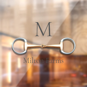Eggbutt Snaffle Bit Monogrammed Equestrian Window