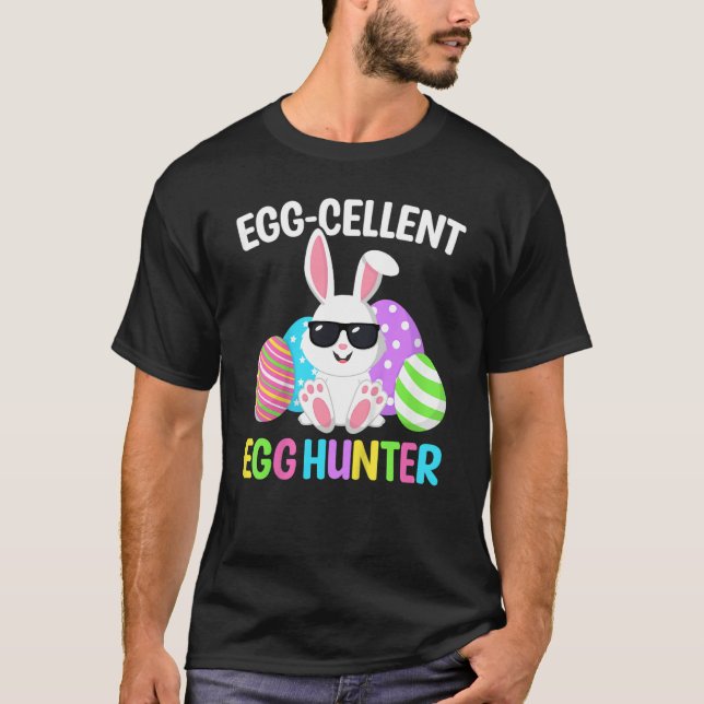 Eggcellent Egg Hunt Easter Bunny Toddler Boys Girl T-Shirt (Front)