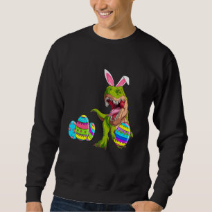 Eggcellent Eggs Cellent Hunter Dinosaur Bunny T Re Sweatshirt