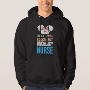 Eggcellent Oncology Nurse Easter Cute Bunny Ears M Hoodie