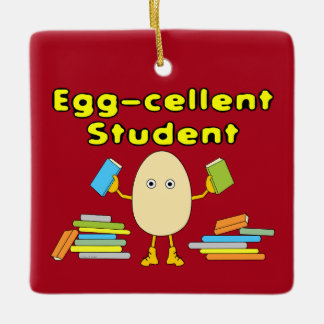 Eggcellent Student Ceramic Ornament