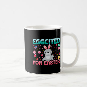 Eggcited For Easter Bunny Sea Lion Rabbit Kids Coffee Mug
