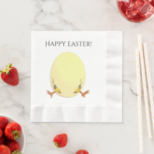 Eggcited Happy Easter Chick  Napkin